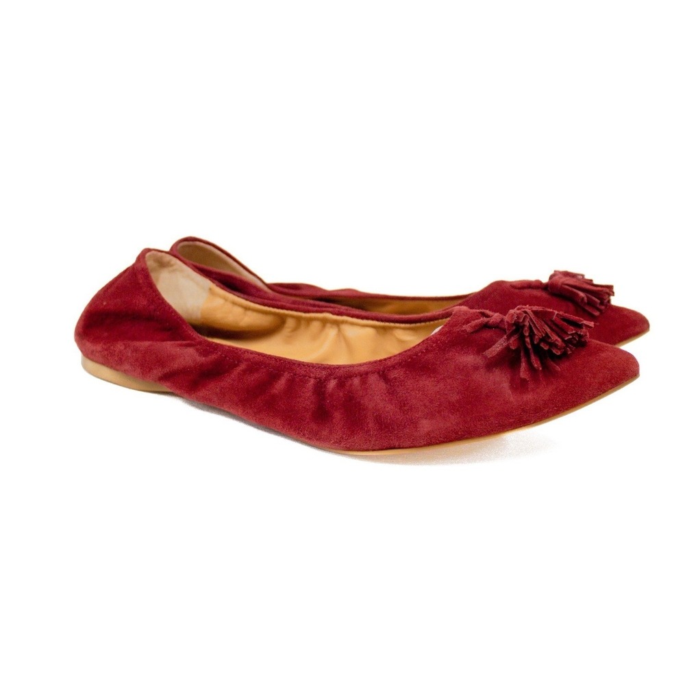J Crew Lottie Flats Pointy Toe w/ Tassels Suede  | J Crew Shoes | Leather | 7.5 - Picture 3 of 10
